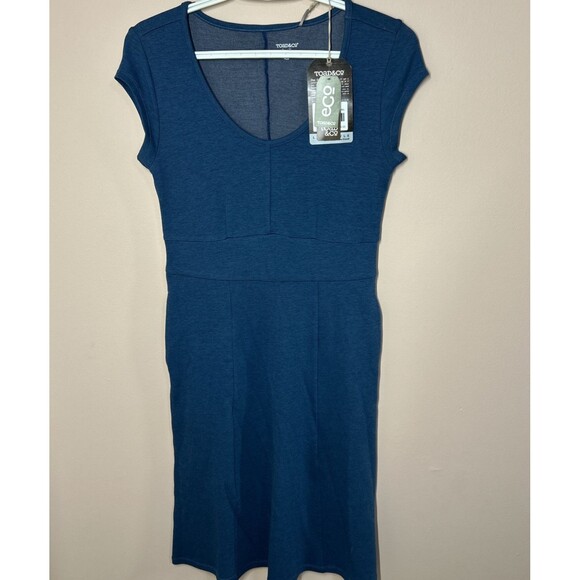 Toad&Co Dresses & Skirts - NWT Toad & Co Eco Tomboy Dress Small Inky Teal Cap Sleeve Pockets